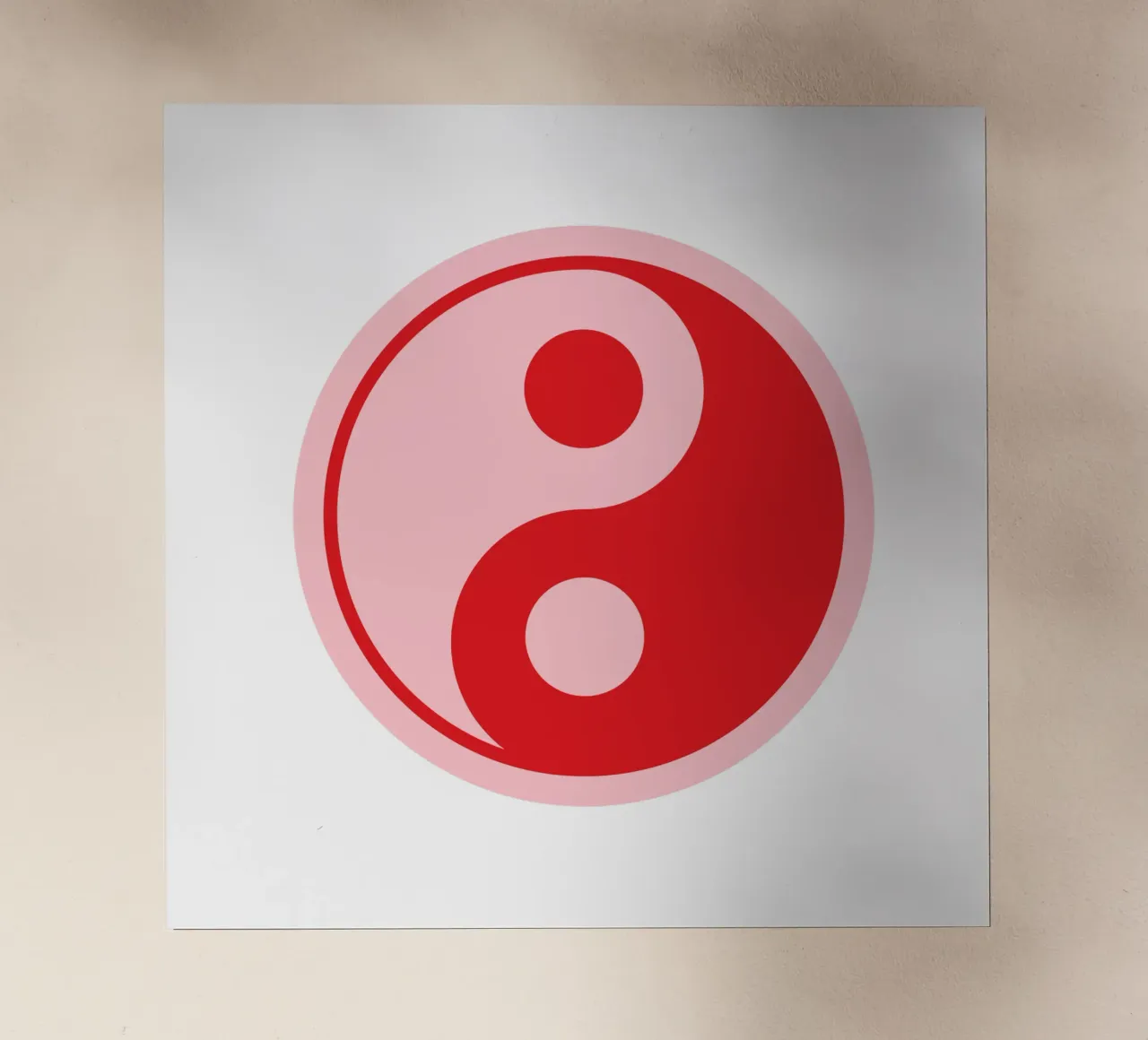 Stampa Ying e Yang rosa e rosso pellicola backlit da pdigitalprints