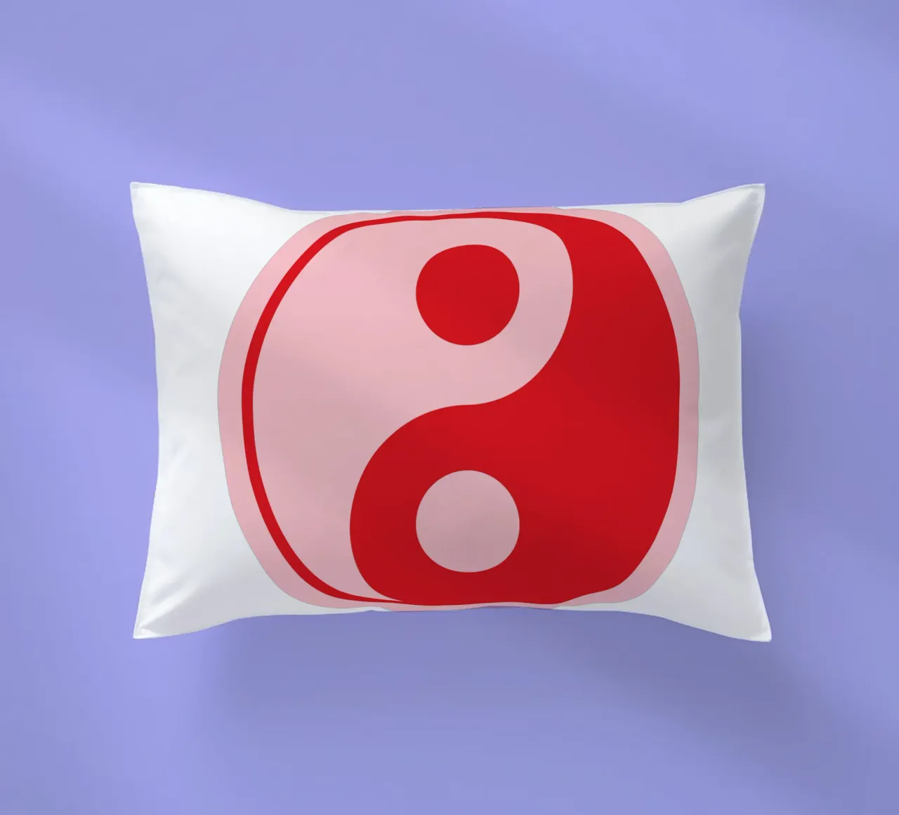 Stampa Ying e Yang rosa e rosso cuscino da pdigitalprints