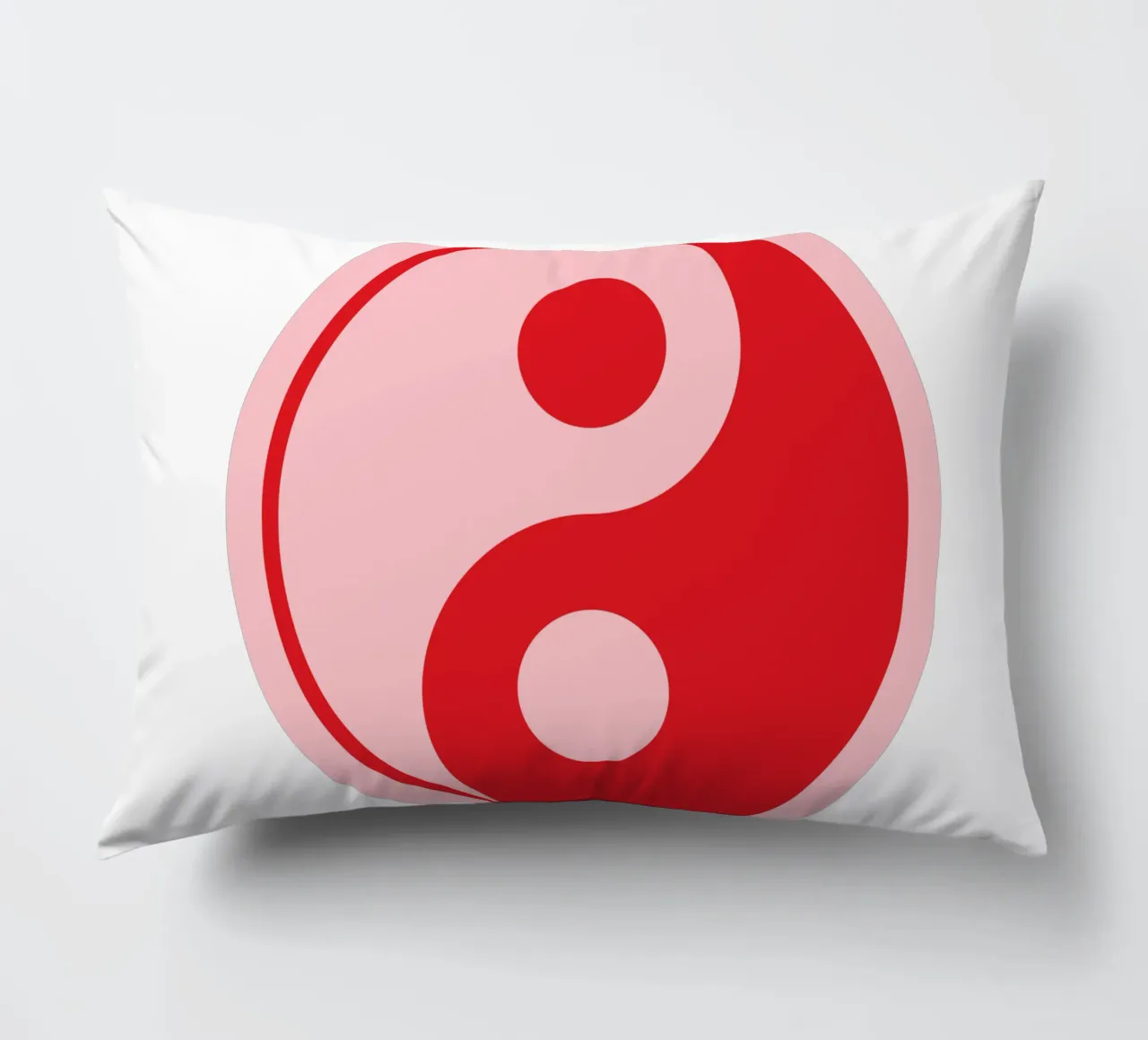 Stampa Ying e Yang rosa e rosso cuscino da pdigitalprints