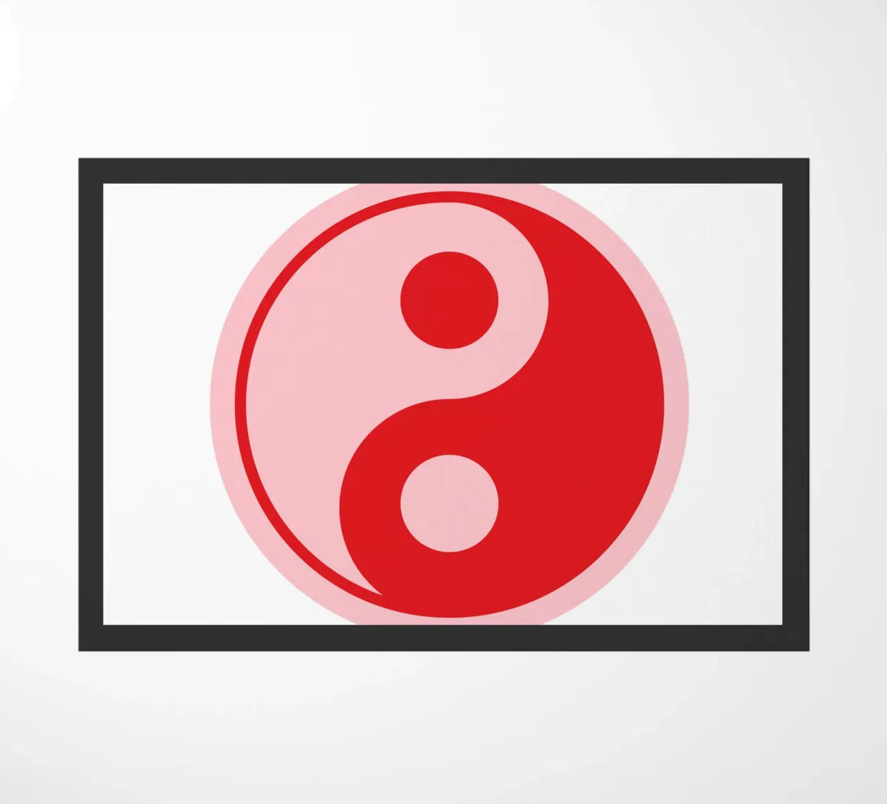 Stampa Ying e Yang rosa e rosso zerbino da pdigitalprints