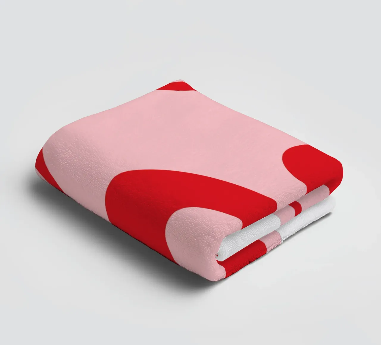 Pink and Red Ying and Yang print towel by pdigitalprints