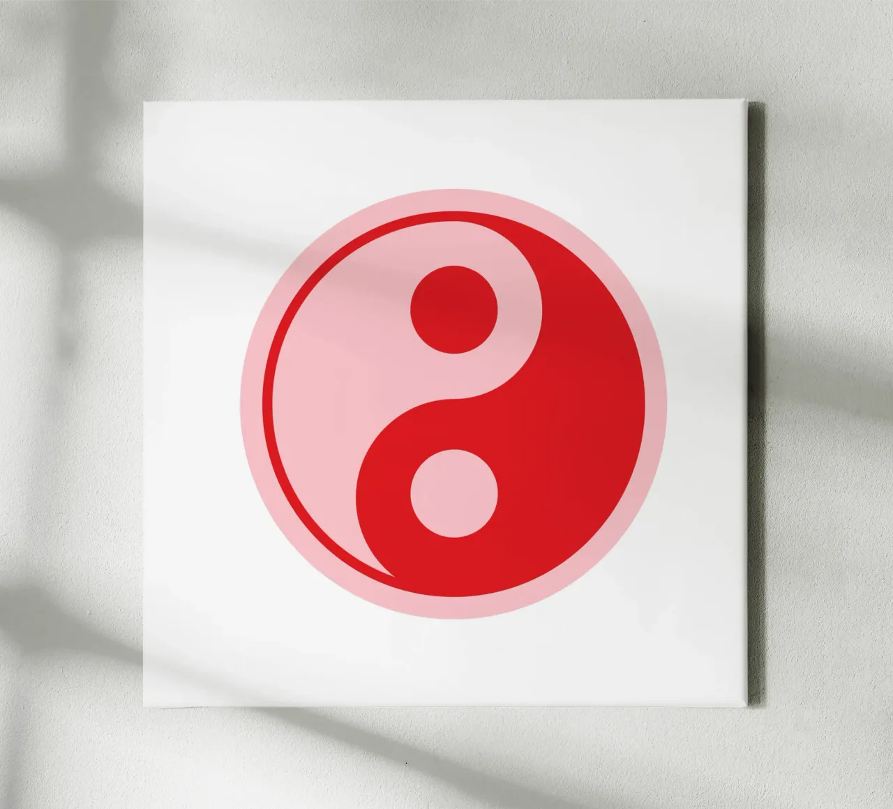 Pink and Red Ying and Yang print canvas by pdigitalprints