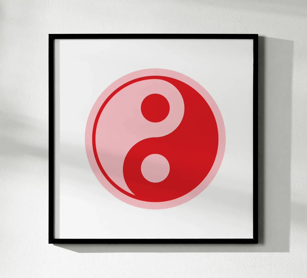 Stampa Ying e Yang rosa e rosso poster da pdigitalprints