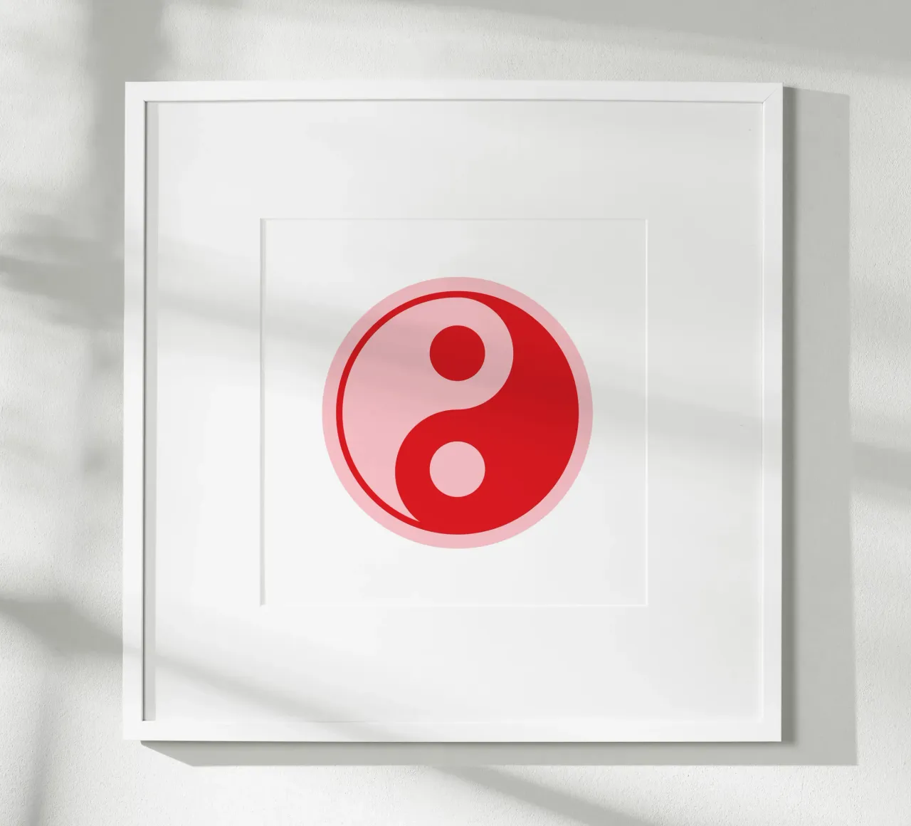 Stampa Ying e Yang rosa e rosso poster da pdigitalprints