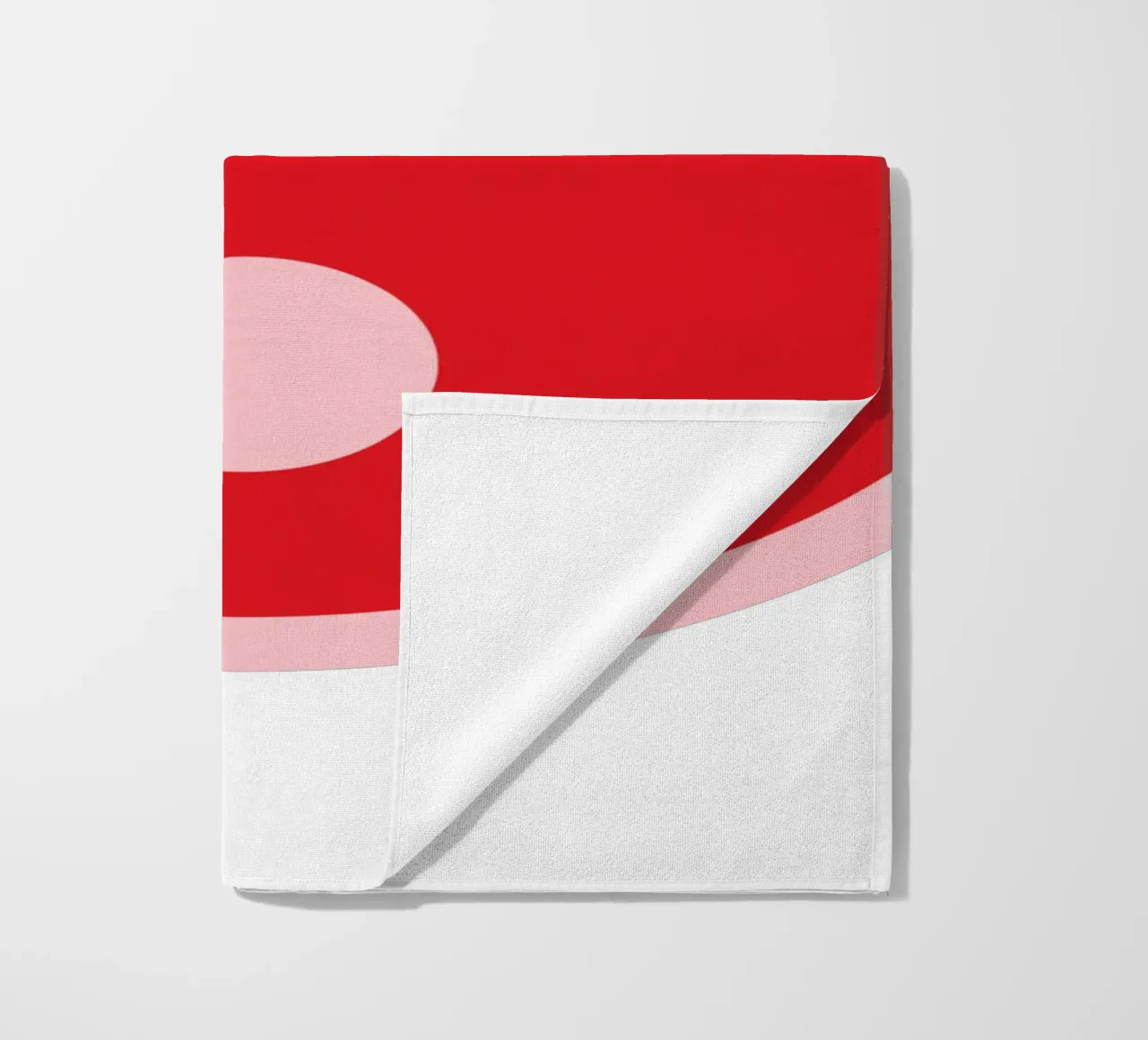 Stampa Ying e Yang rosa e rosso telo mare da pdigitalprints