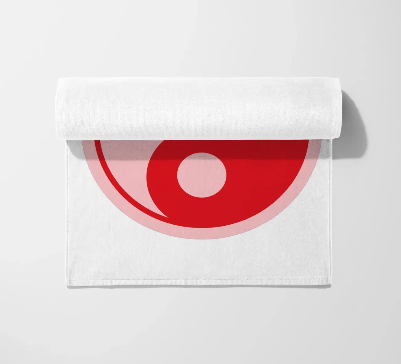 Stampa Ying e Yang rosa e rosso telo mare da pdigitalprints