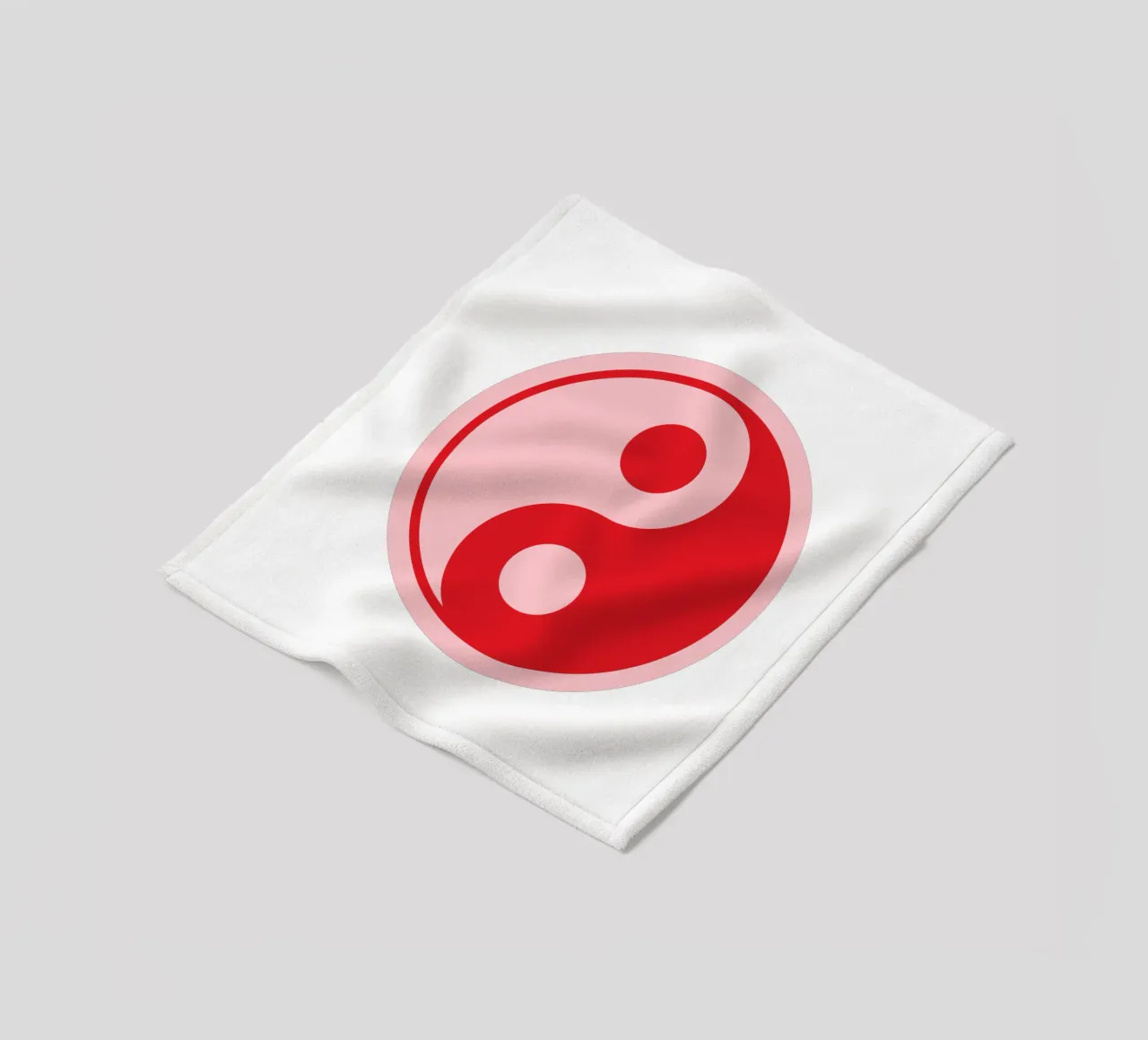 Pink and Red Ying and Yang print fleece blanket by pdigitalprints