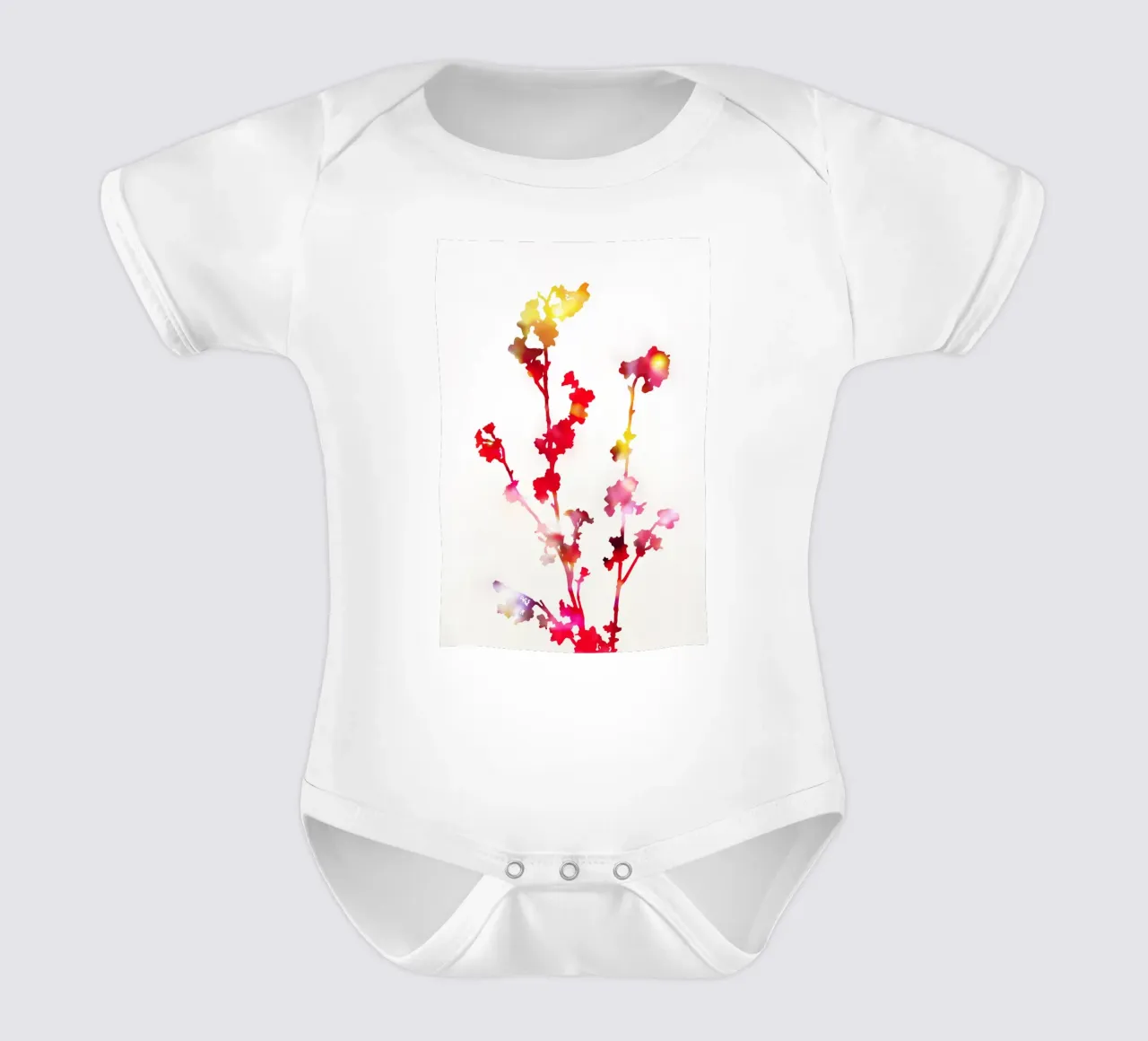 Rosso Florescenza body neonato maniche corte da amini54