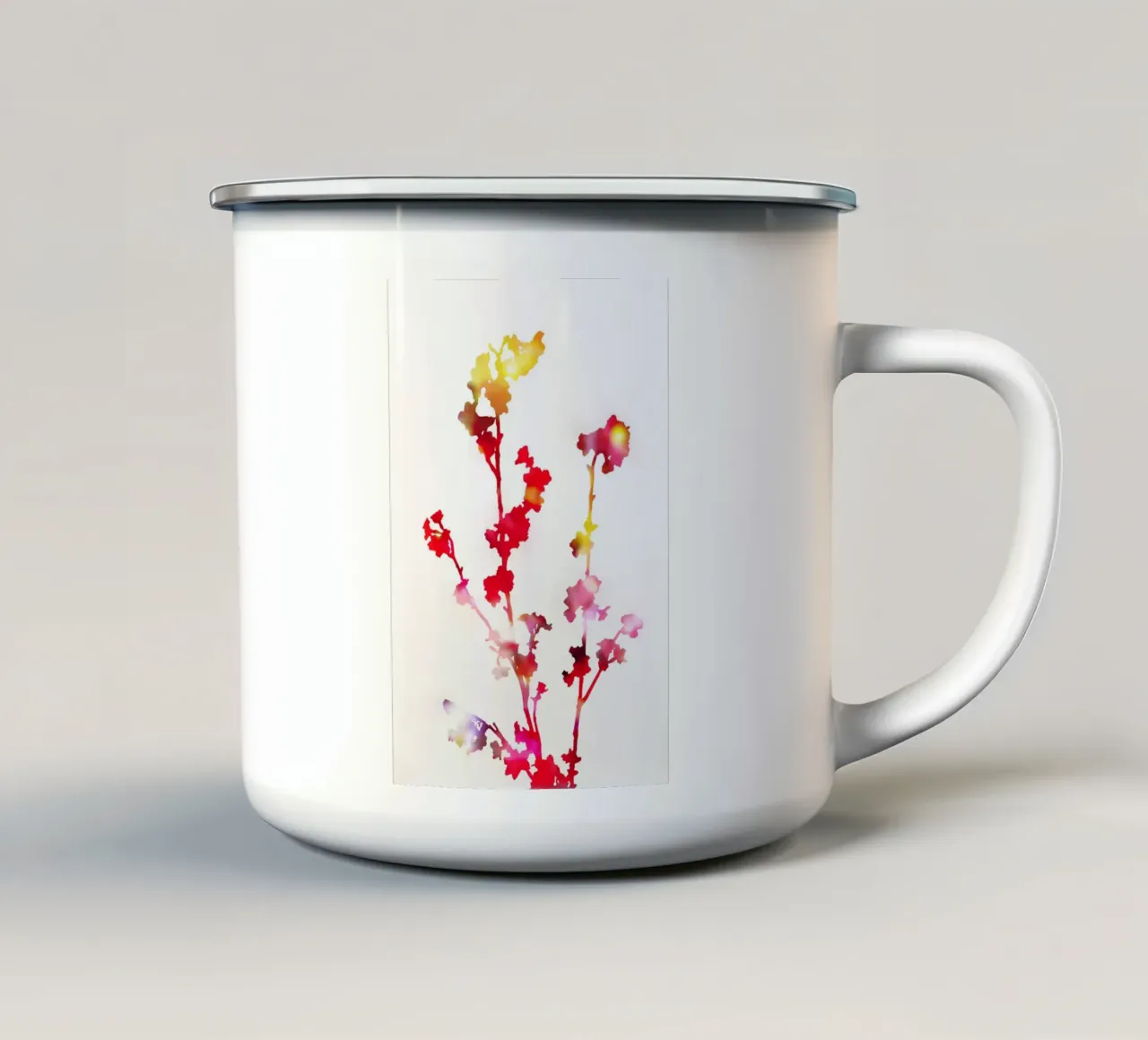 Rosso Florescenza tazza in smalto da amini54