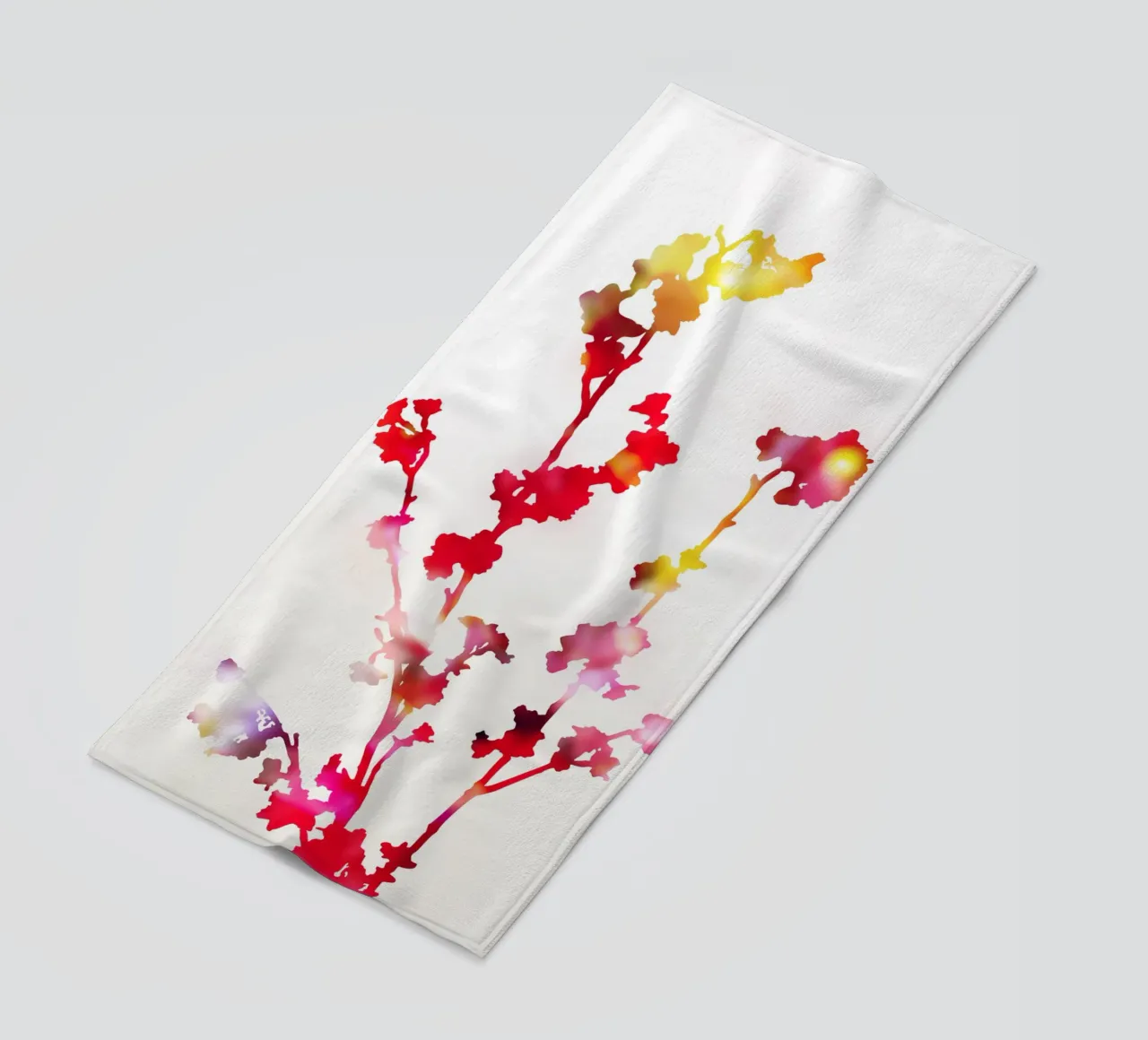 Florescence Red beach towel by amini54
