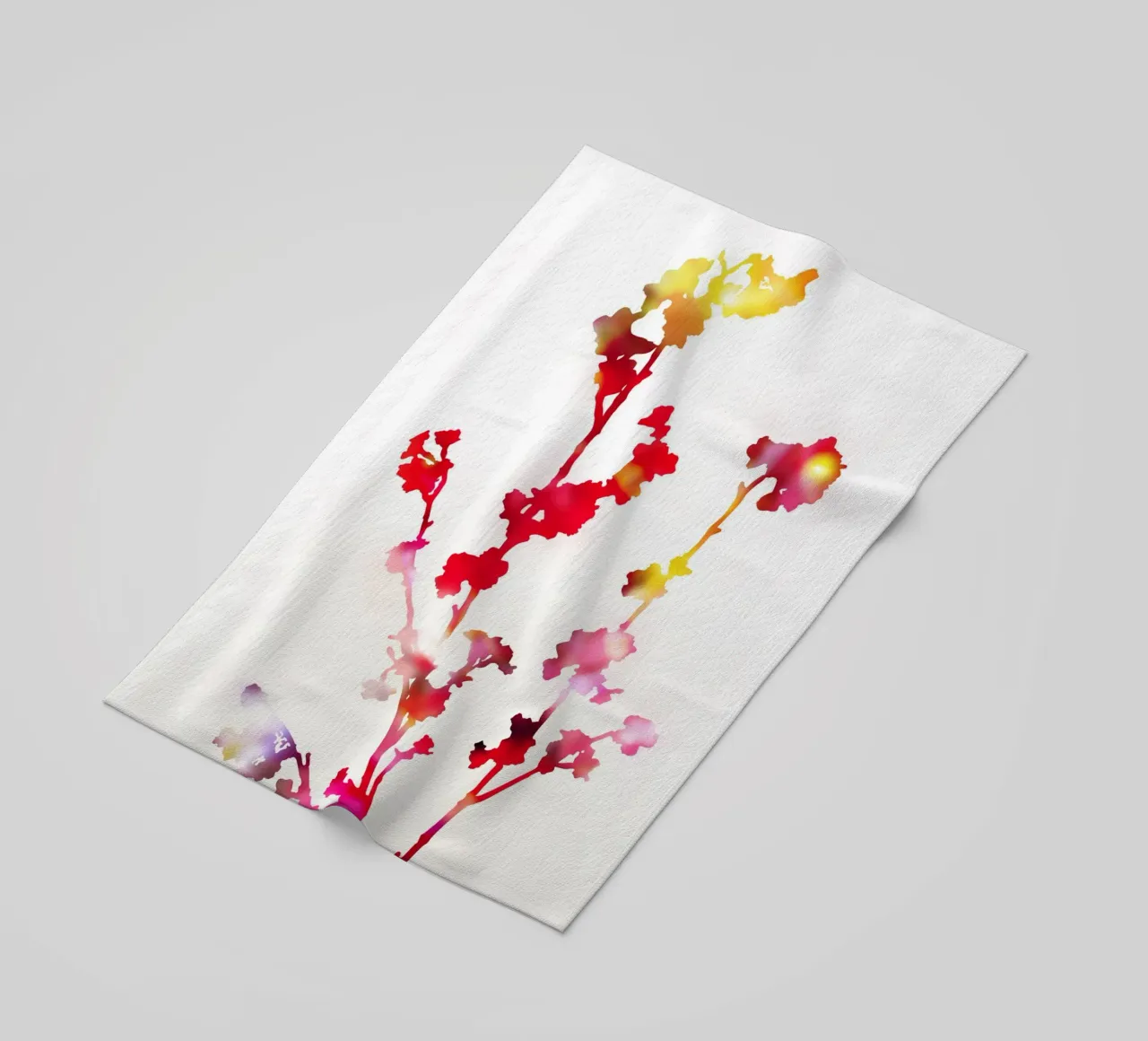Florescence Red beach towel by amini54