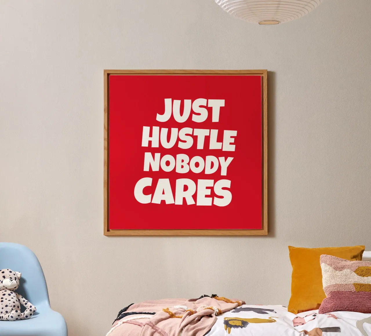 Just hustle nobody cares alluminio dibond da happieeagle