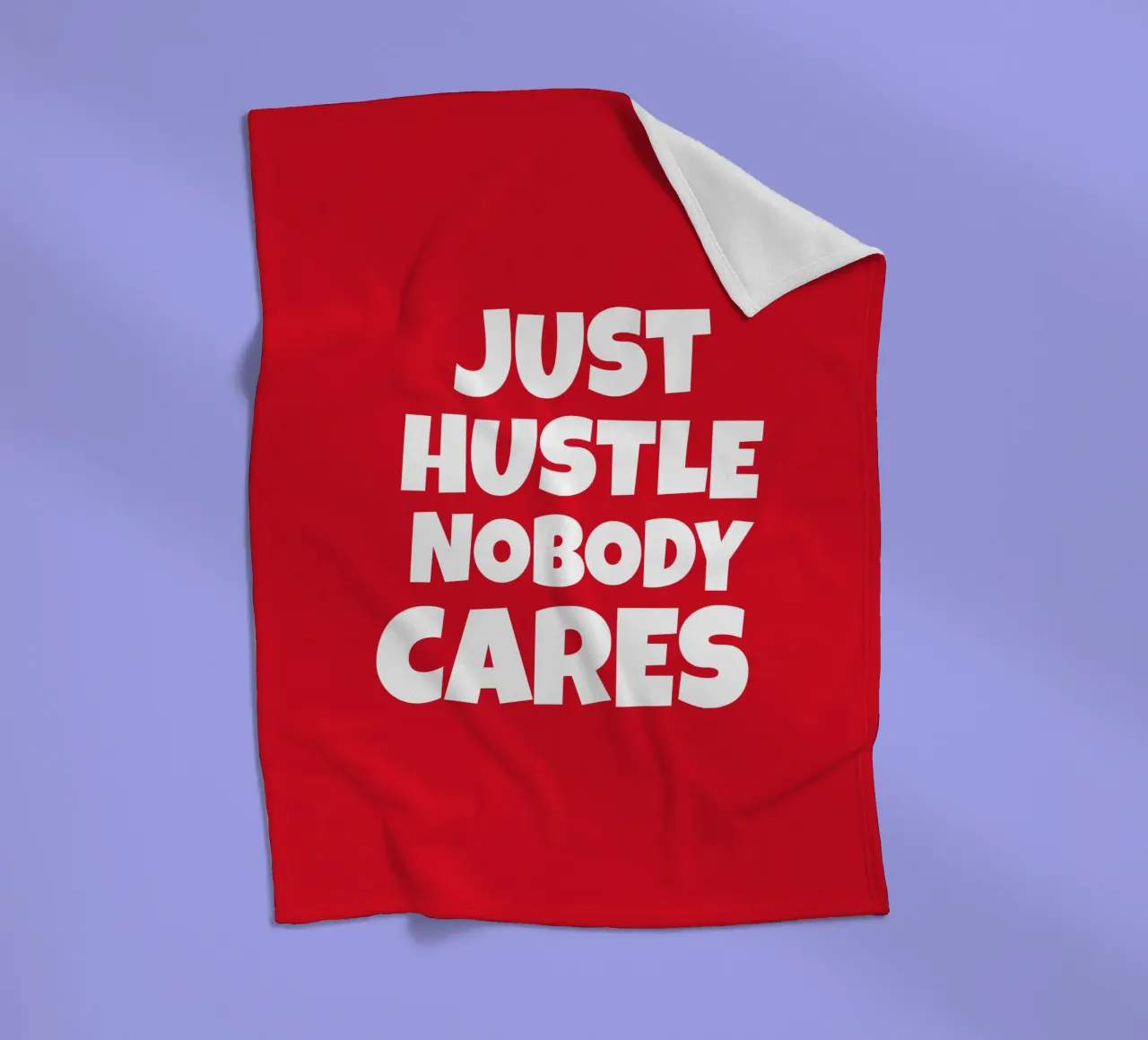 Just hustle nobody cares coperta in pile da happieeagle