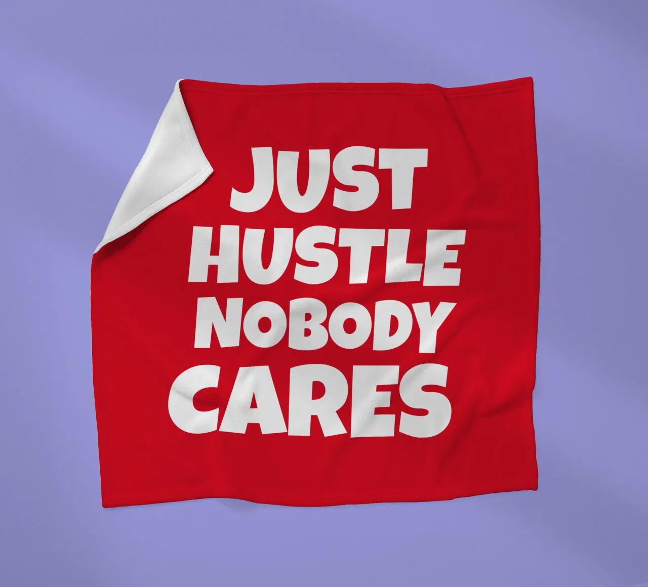 Just hustle nobody cares coperta in pile da happieeagle
