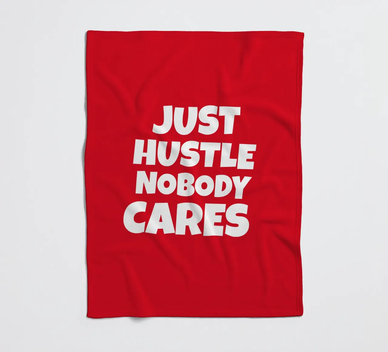 Just hustle nobody cares coperta in pile da happieeagle