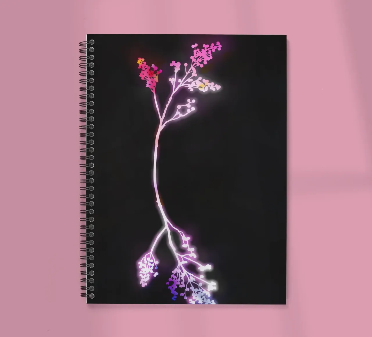 Florescence Fuschia spiral notebook by amini54