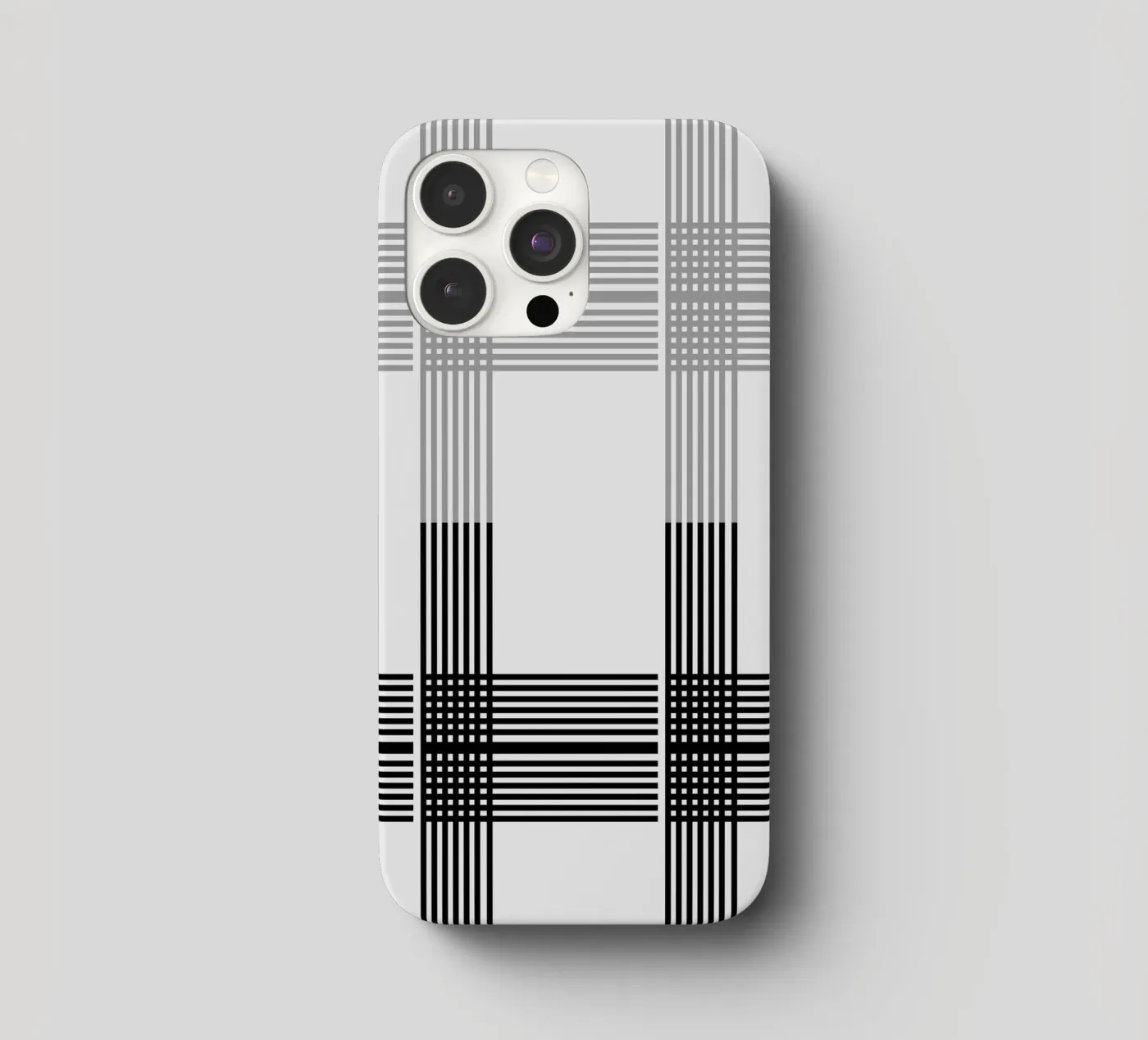 Gray Black Lines Pattern iphone case by KHouse Studio