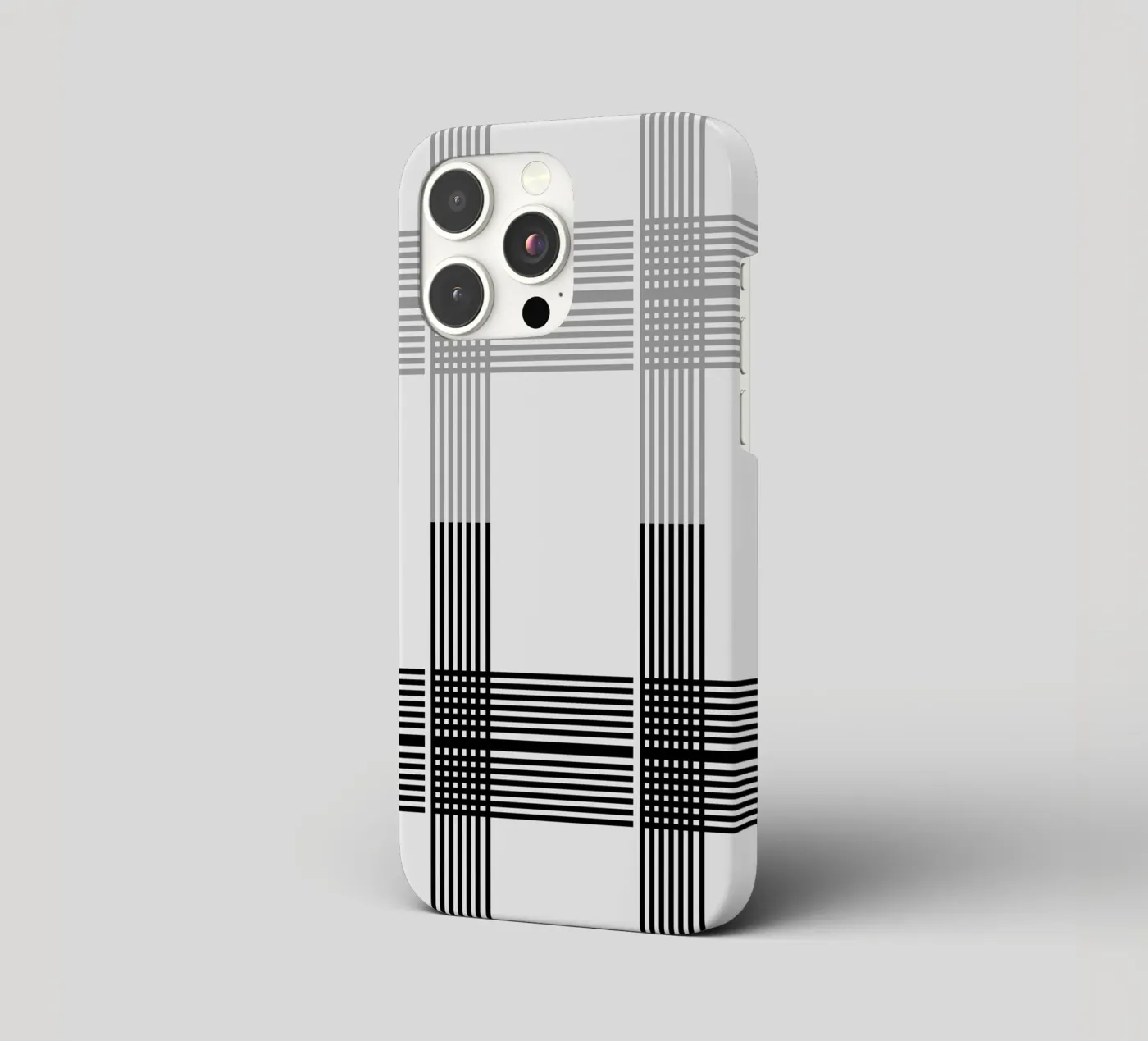 Gray Black Lines Pattern iphone case by KHouse Studio