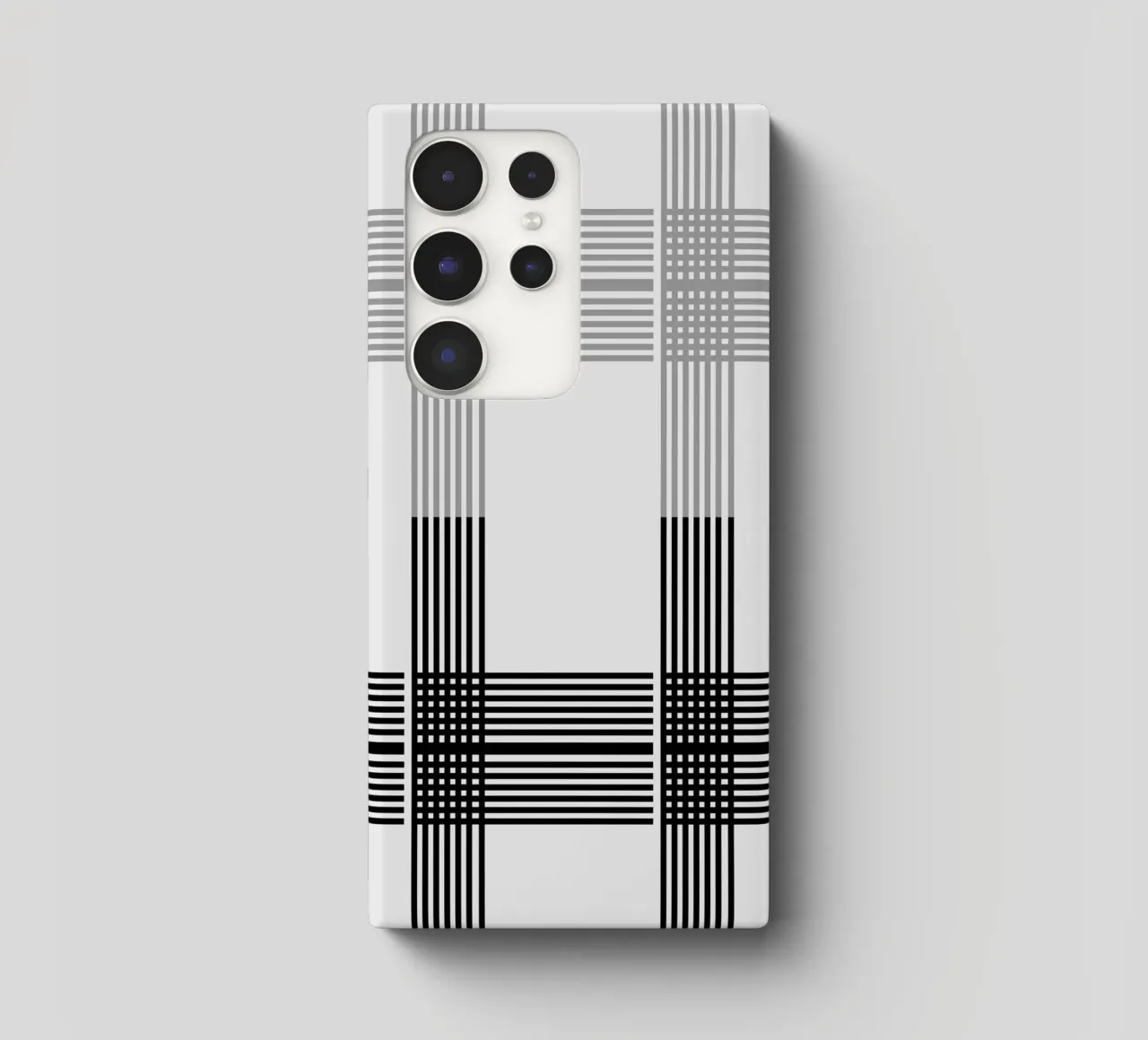 Grigio Nero Linee Motivo cover samsung da KHouse Studio