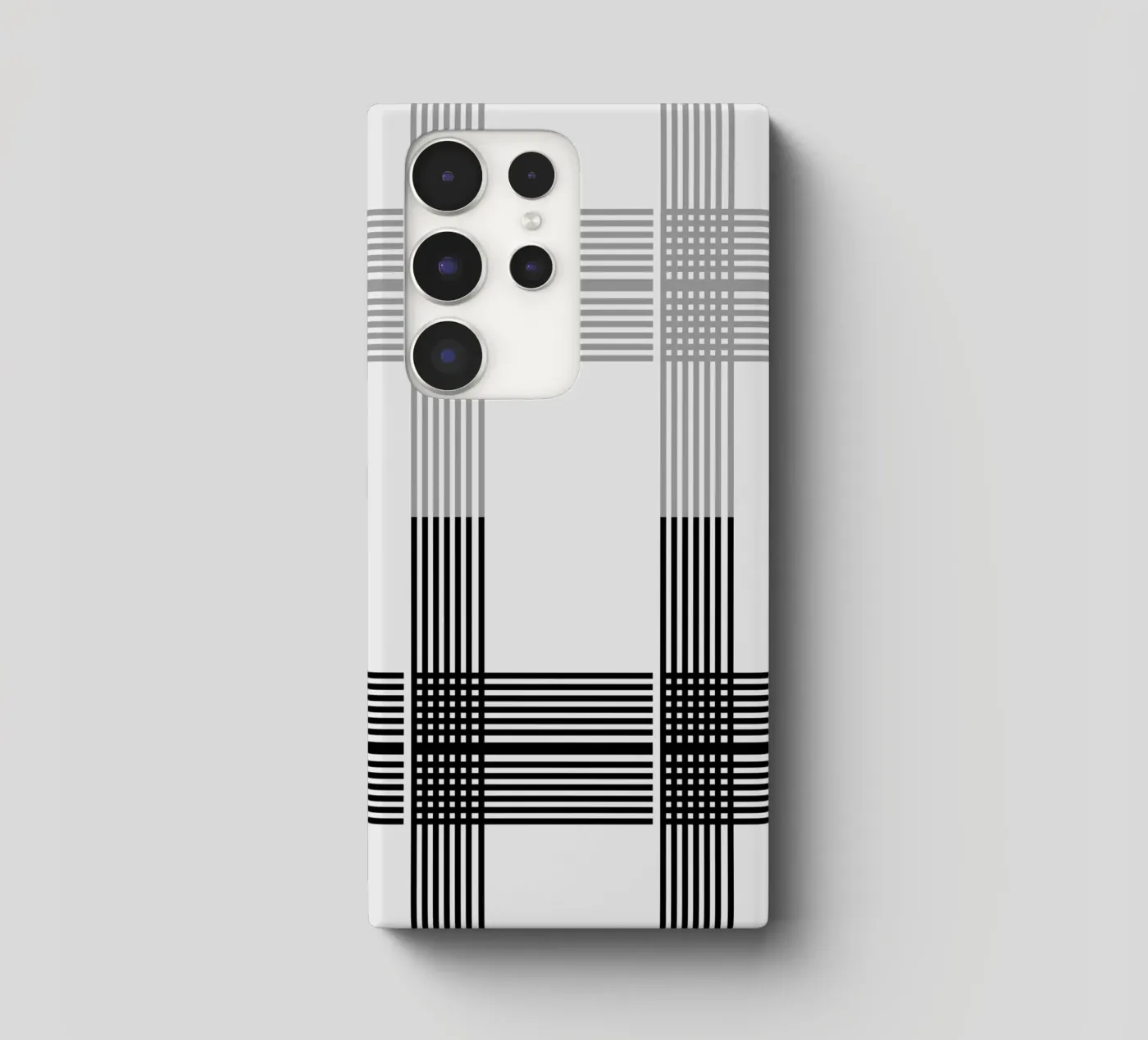 Grigio Nero Linee Motivo cover samsung da KHouse Studio