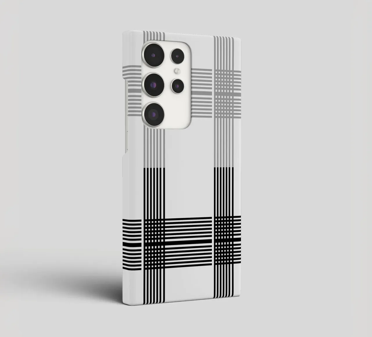 Grigio Nero Linee Motivo cover samsung da KHouse Studio