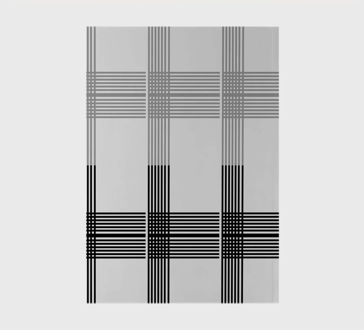 Gray Black Lines Pattern notebook by KHouse Studio
