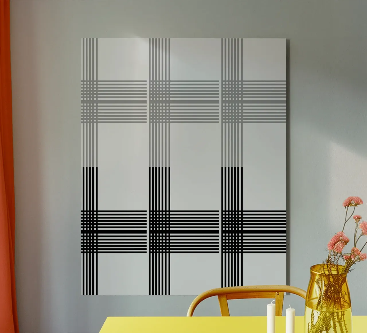 Gray Black Lines Pattern forex plate by KHouse Studio