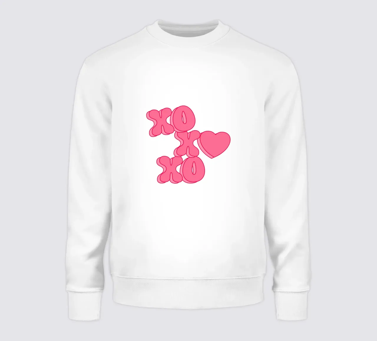 XO XO XO Druck, Rosa Preppy Kunst, Dopamin Kunst Sweatshirt von pdigitalprints