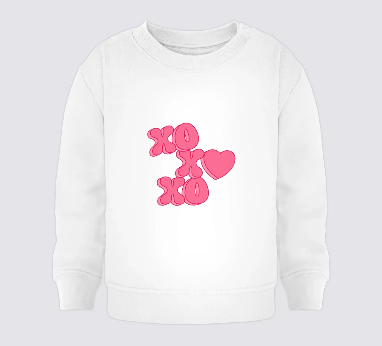 Stampa XO XO XO, arte preppy rosa, arte della dopamina felpa neonato da pdigitalprints