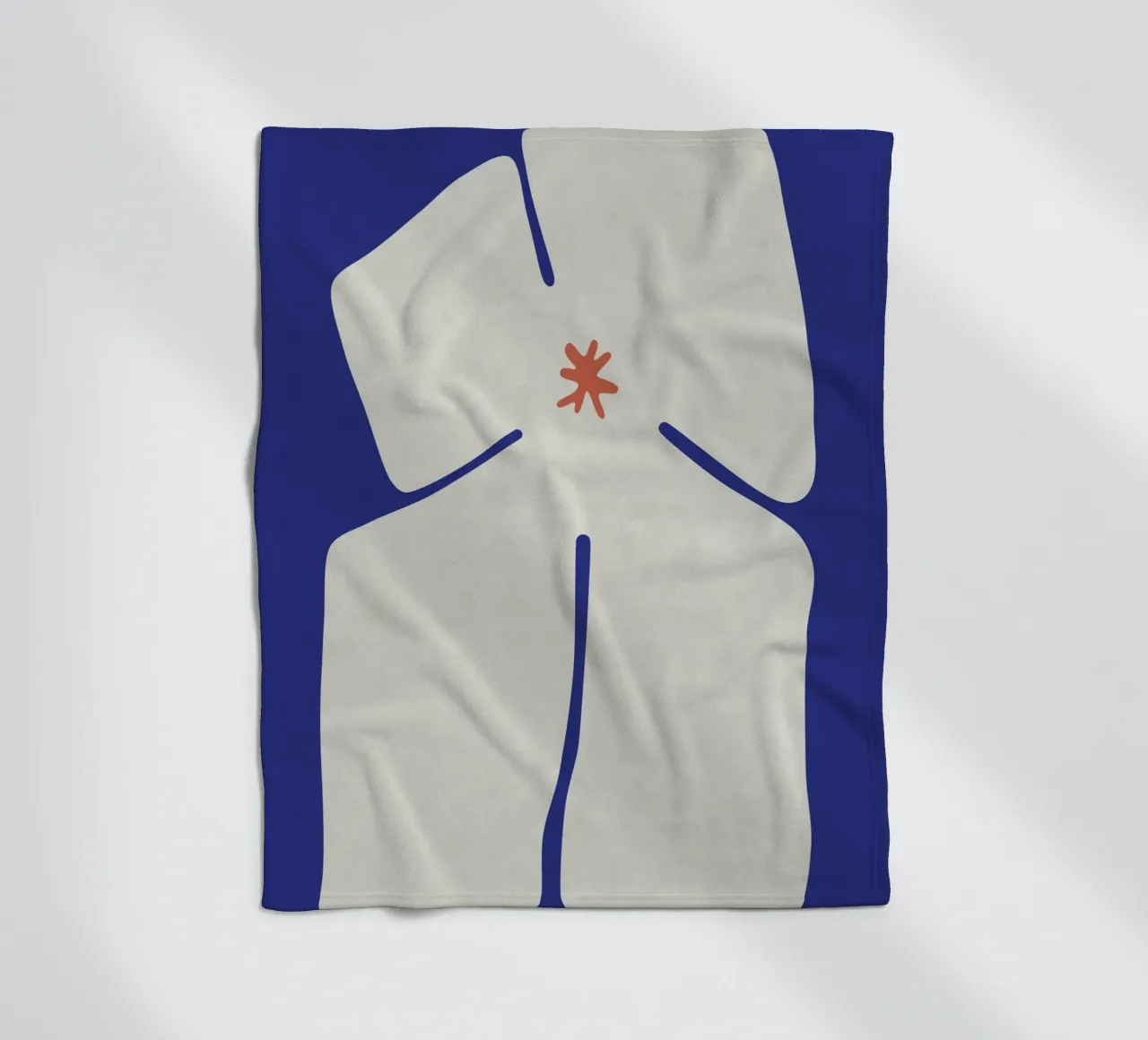 Fiore cruciforme coperta in pile da amini54