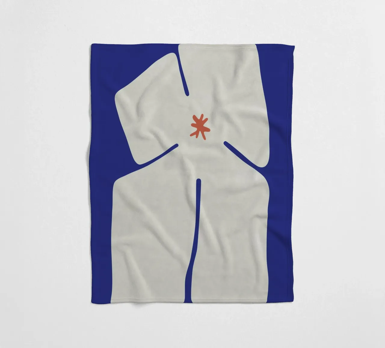 Fiore cruciforme coperta in pile da amini54