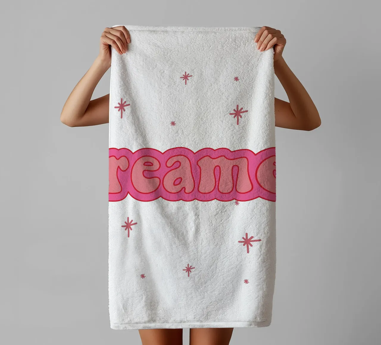 Y2k Dreamer typography print towel by pdigitalprints