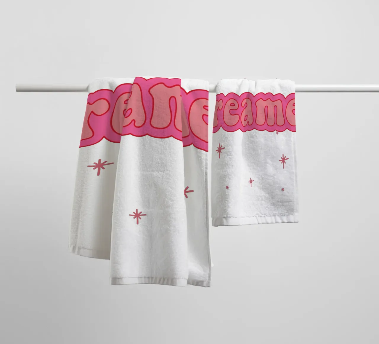 Y2k Dreamer typography print towel by pdigitalprints