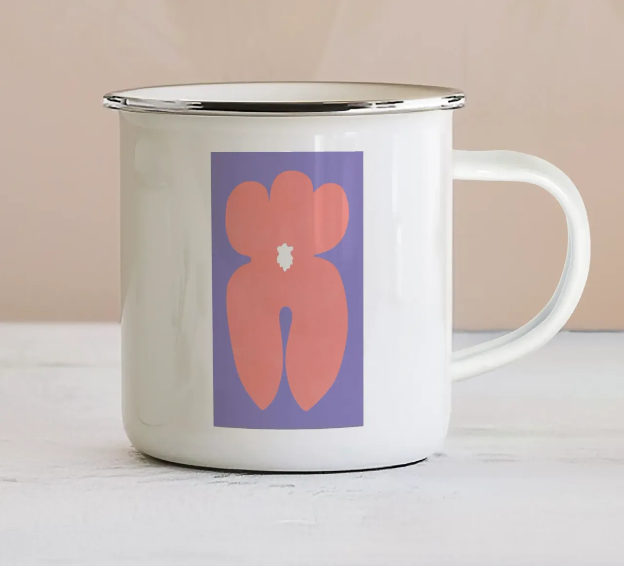 Fiore di orchidea II tazza in smalto da amini54