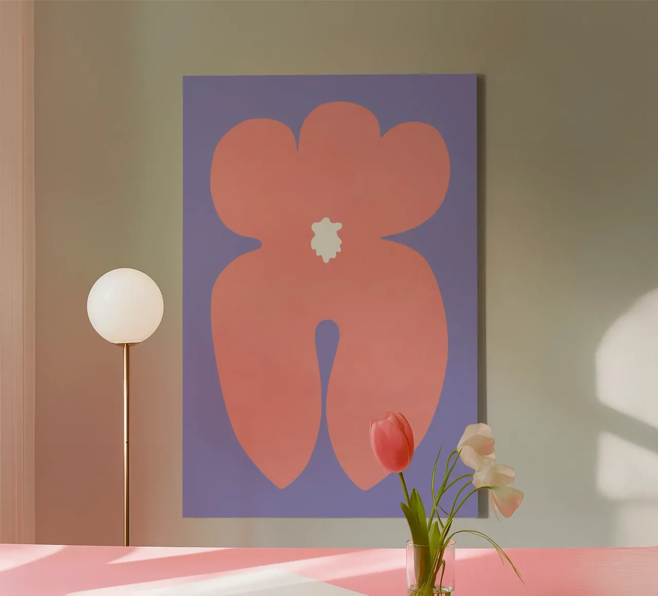Fiore di orchidea II tela con Cornice a cassetta da amini54