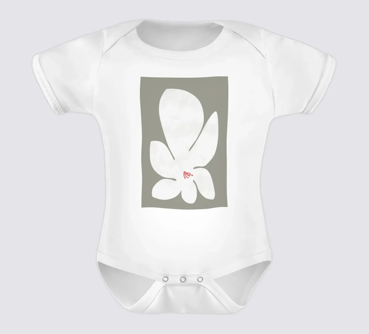 Lily Flower II short-sleeve baby romper by amini54