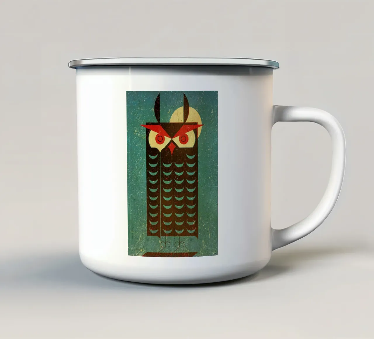 Owl tazza in smalto da Komboh