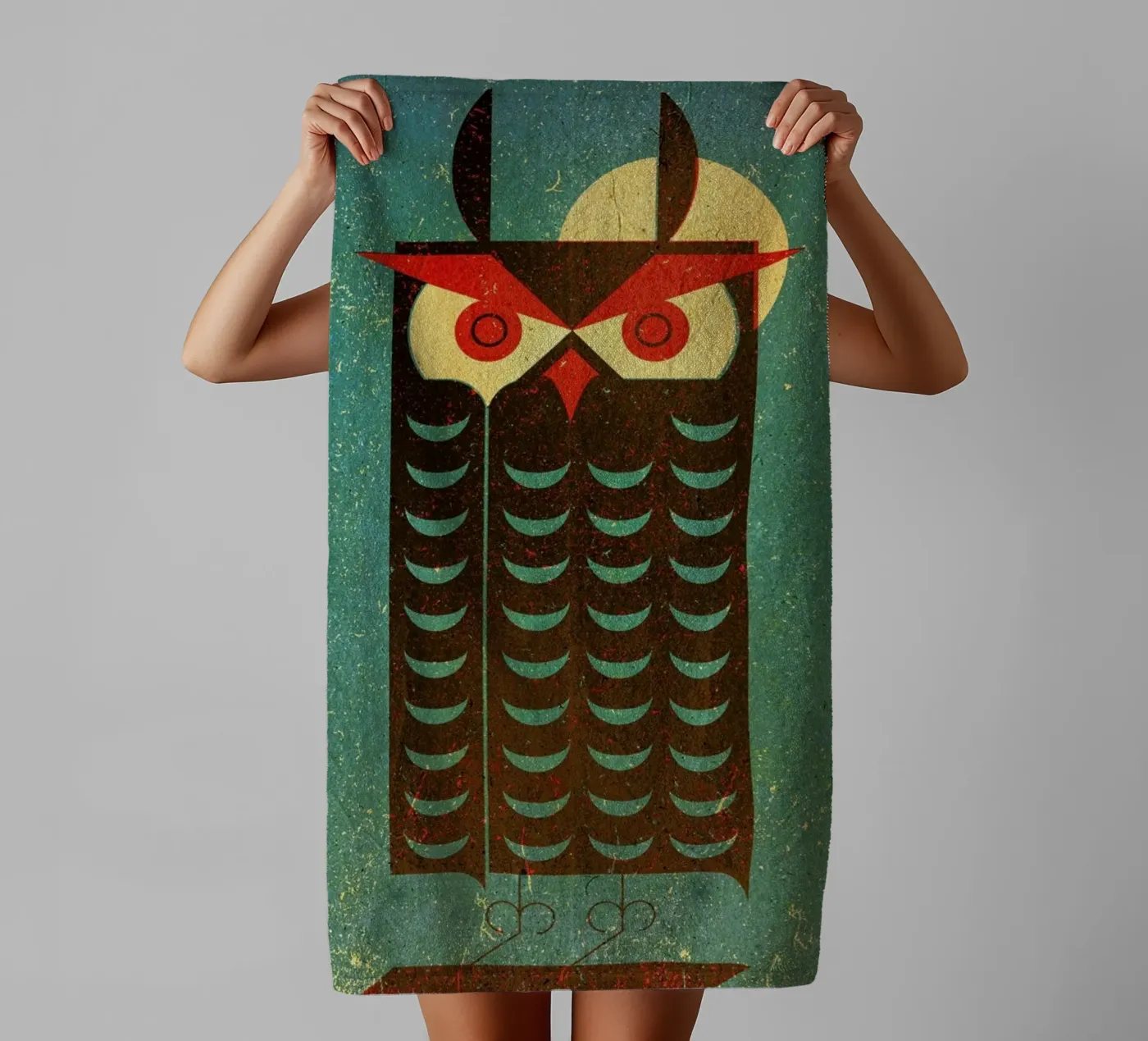 Owl badhanddoek van Komboh