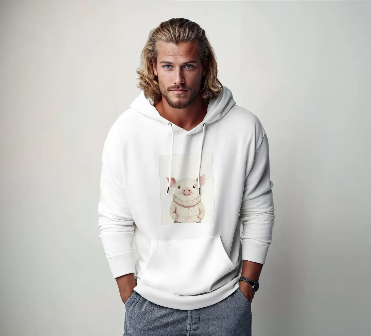 Amore di maialino Babe Sweet felpa con cappuccio da Carinaprint