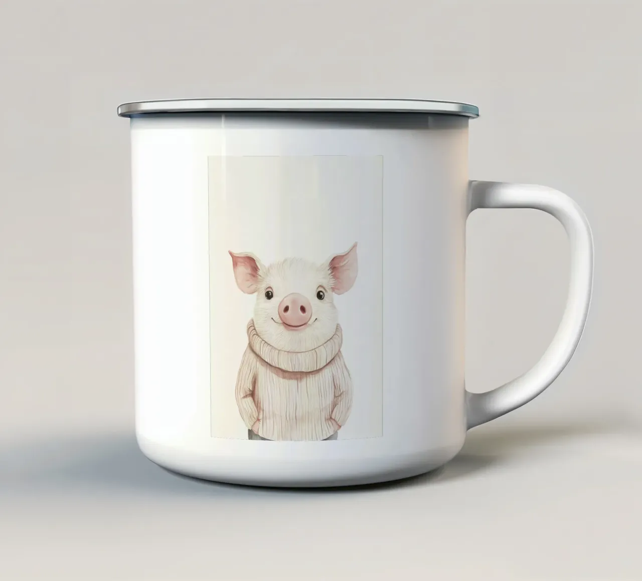 Amore di maialino Babe Sweet tazza in smalto da Carinaprint