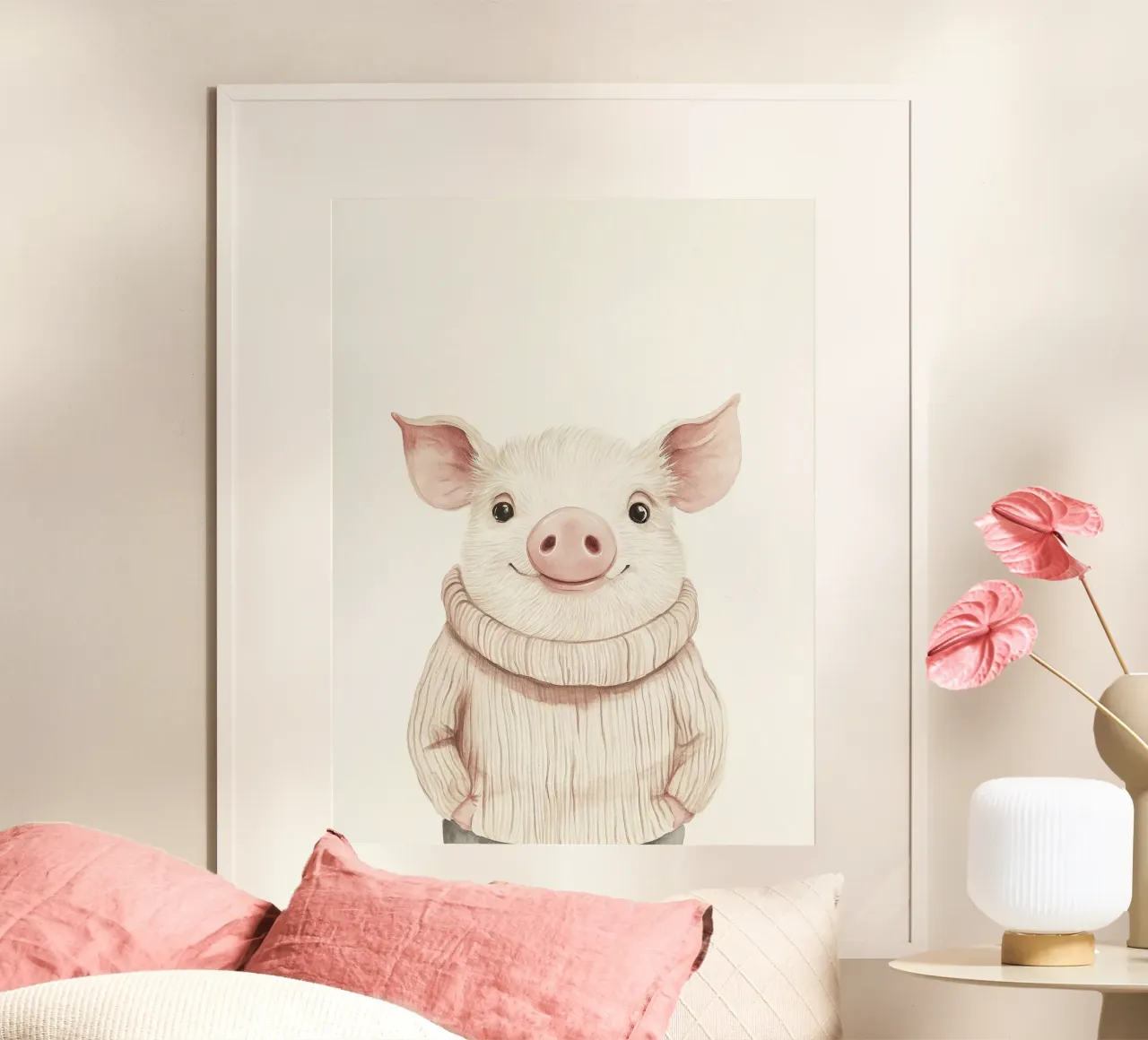 Babe Süße Ferkel Liebe Poster von Carinaprint