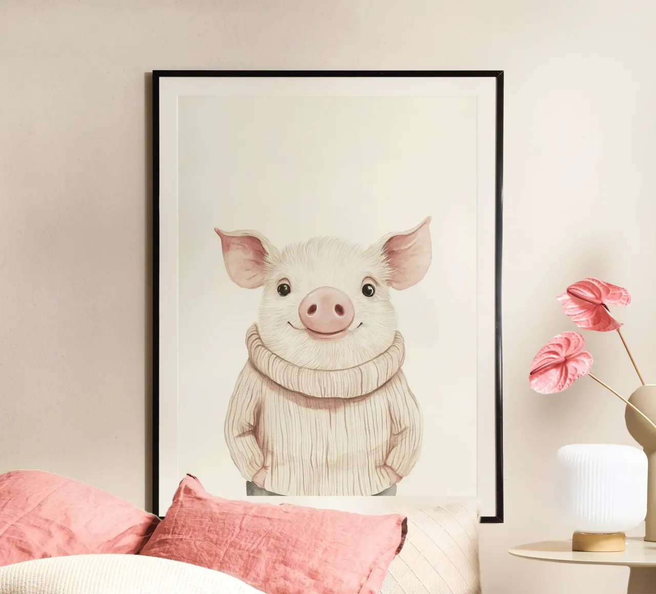 Babe Süße Ferkel Liebe Poster von Carinaprint
