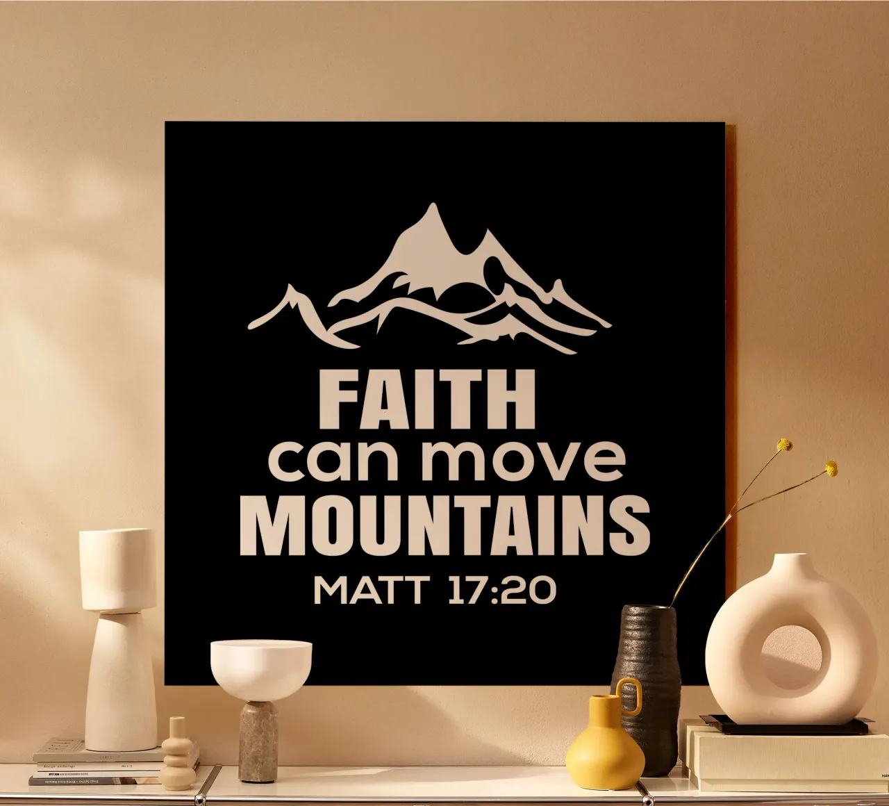 Faith can move mountains alluminio dibond da happieeagle