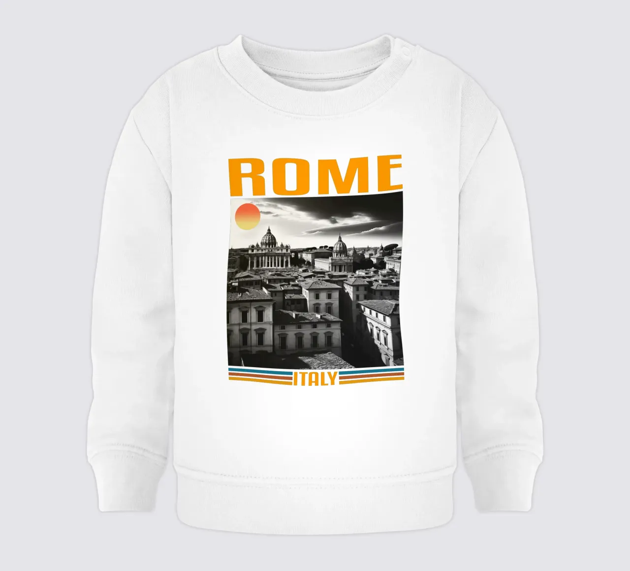 ROME city panorama 70's retro classic design sweat pour bébé de theganduls