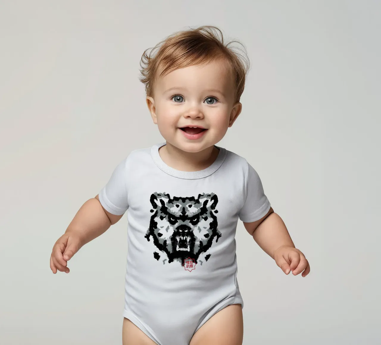 Test di Rorschach dell'orso body neonato maniche corte da Tobe Fonseca