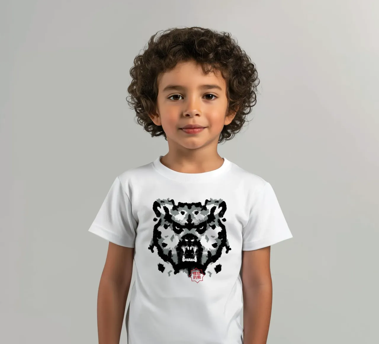 Bear Rorschach Test kids t-shirt by Tobe Fonseca