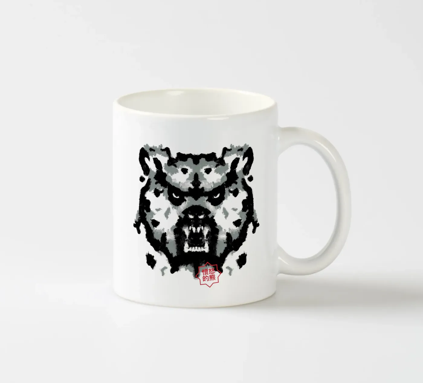 Bear Rorschach Test ceramic mug by Tobe Fonseca