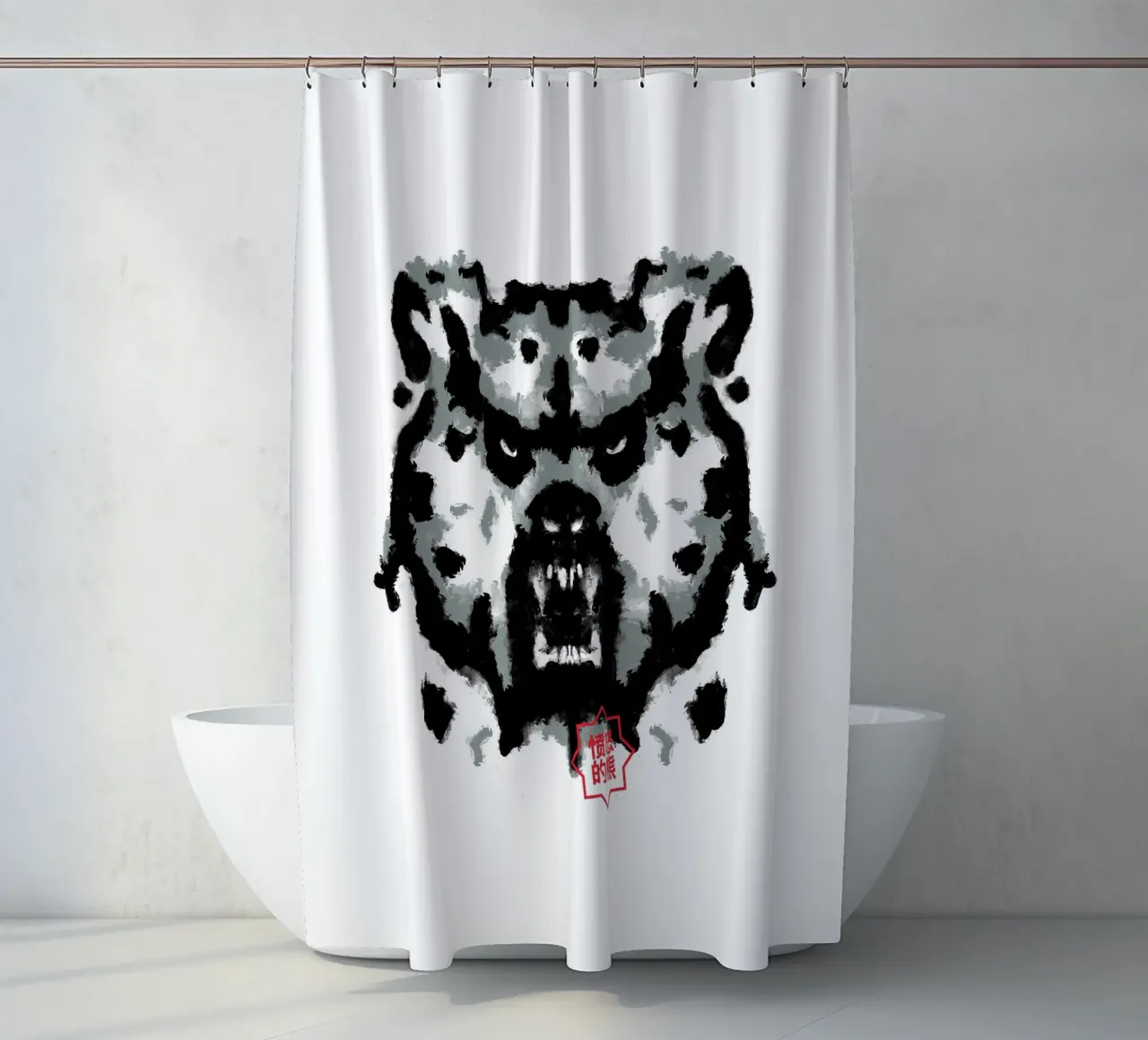 Test di Rorschach dell'orso tenda da doccia da Tobe Fonseca