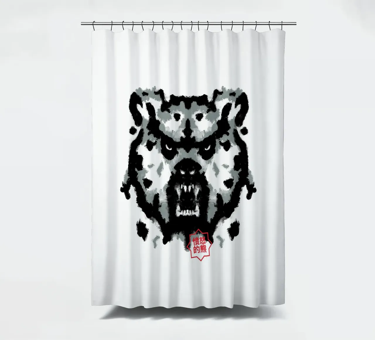 Test di Rorschach dell'orso tenda da doccia da Tobe Fonseca