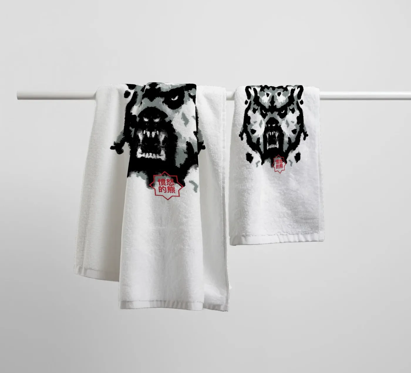 Bear Rorschach Test Handtuch von Tobe Fonseca